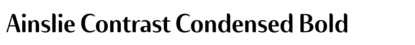 Ainslie Contrast Condensed Bold